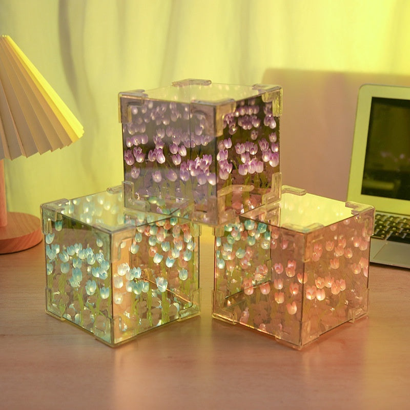 Blossom Cube: Personalized Floral Illuminator