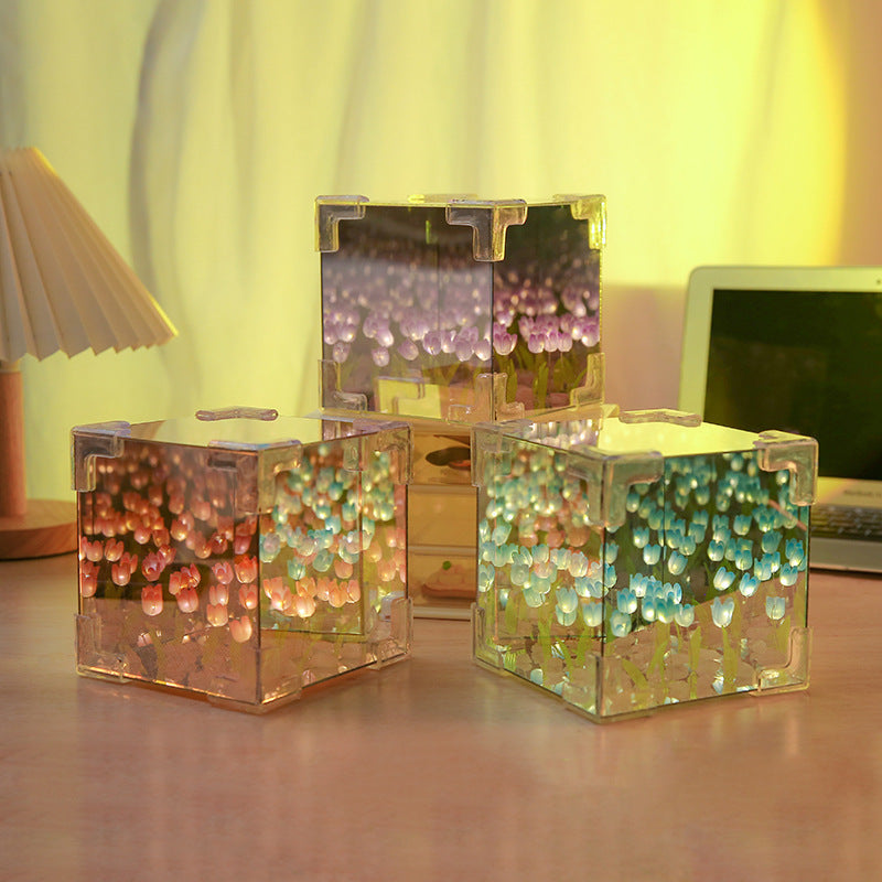 Blossom Cube: Personalized Floral Illuminator
